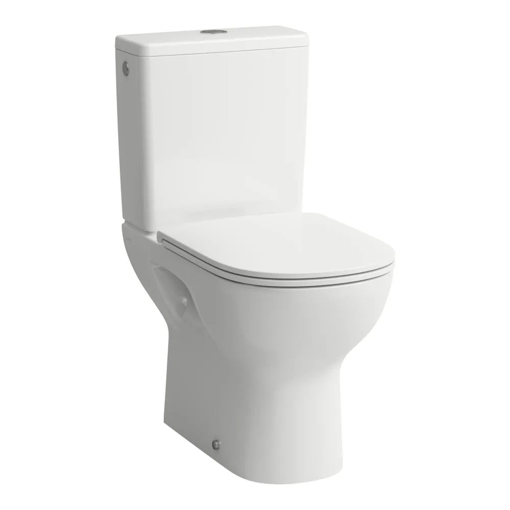 LAUFEN LUA Stand-WC für aufgesetzten Spülkasten, Tiefspüler, spülrandlos, Abgang senkrecht 650 x 360 x 420 mm #H8240870000001 - 000 - Weiß