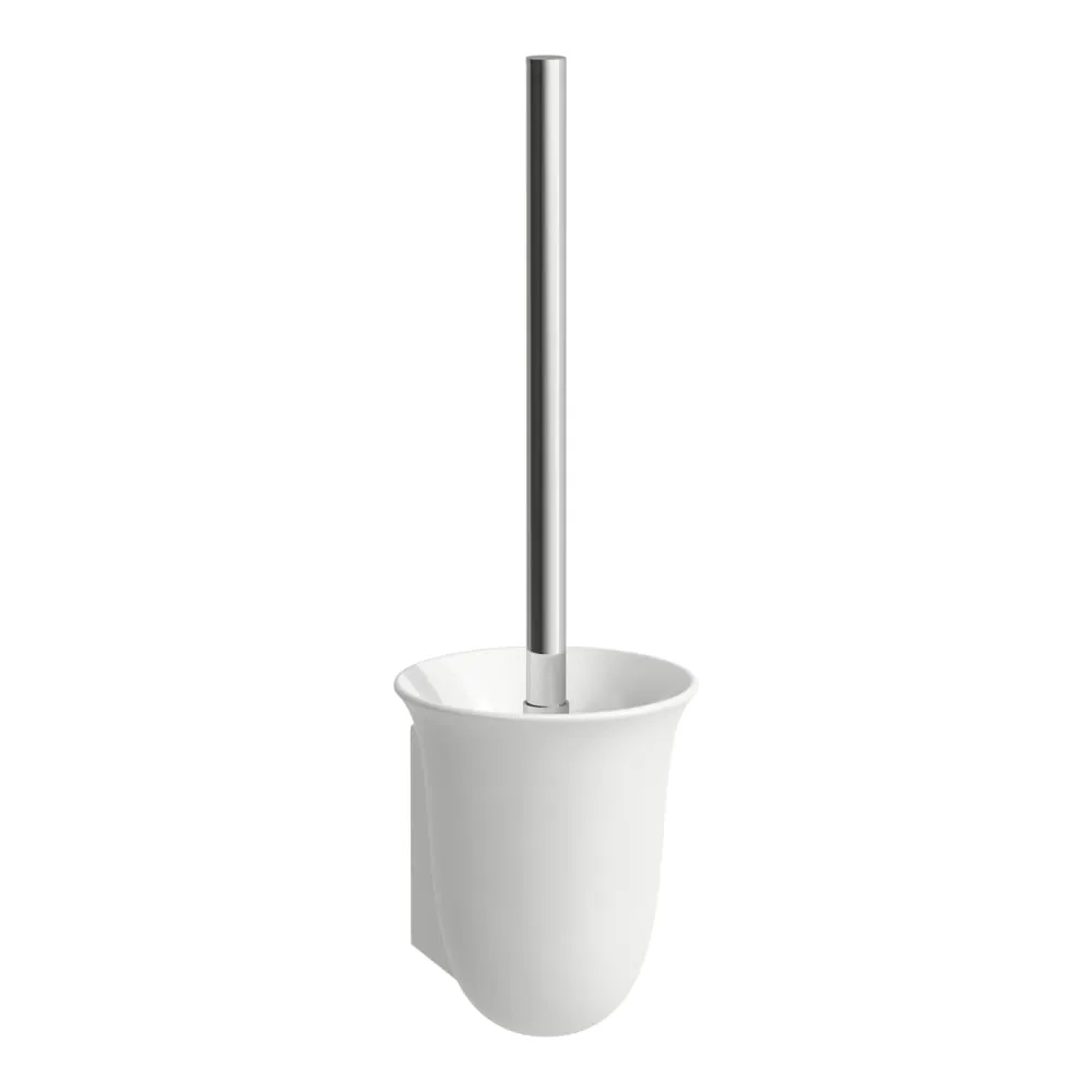 LAUFEN THE NEW CLASSIC Keramische WC-Bürstengarnitur, inkl. Klosettbürste 145 x 125 x 145 mm #H8738527570001 - 000 - Weiß / Chrom