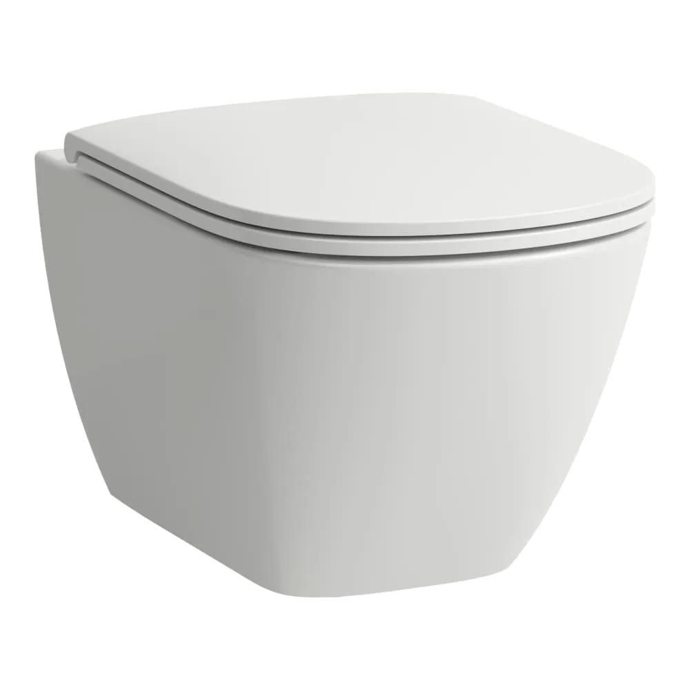 LAUFEN LUA Komplettset Wand-WC H821080, Silent flush, Tiefspüler, spülrandlos, inkl. Sitz mit Deckel mit Absenkautomatik 520 x 360 x 360 mm #H8660820000001 - 000 - Weiß