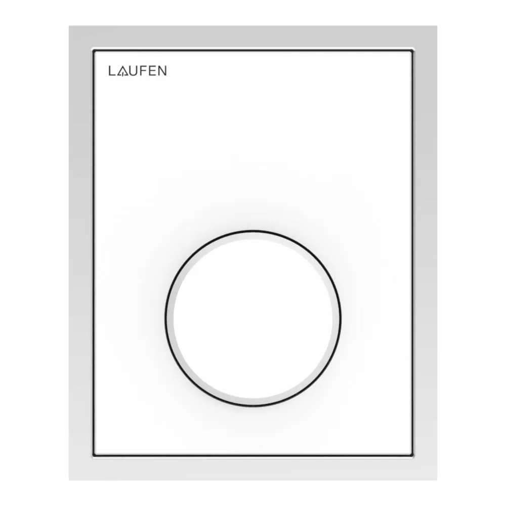 LAUFEN INEO BETÄTIGUNGSPLATTE URINAL LIS AU106 Kunststoff weiss, flächenbündig mit poliertem Edelstahlrahmen 1 x 107 x 132 mm #H9091060000001 - 000 - Weiß