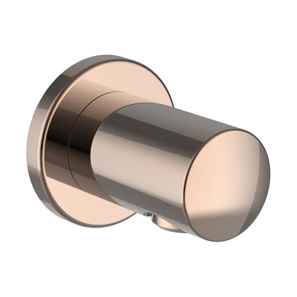 LAUFEN BRAUSEPROGRAMM Anschlussbogen, Ausladung 42 mm, mit Rückflussverhinderer, Vollmetall, PVD Rosegold #HF504776465000
