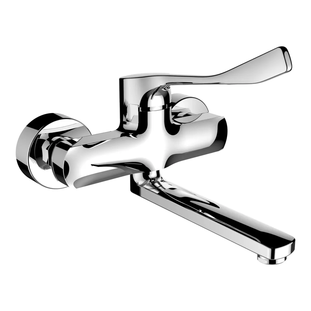 LAUFEN CITYPRO LIBERTY Wandmischer Liberty, Anschlussdistanz 134-166 mm, Ausladung 225 mm, Schwenkauslauf, mit Verschraubungen, Chrom #HF500923100694
