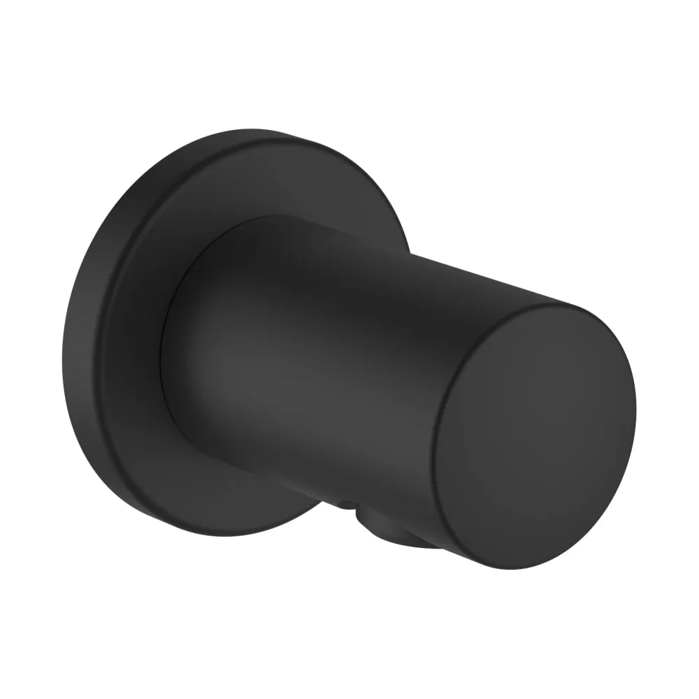 LAUFEN BRAUSEPROGRAMM Anschlussbogen, Ausladung 42 mm, mit Rückflussverhinderer, Vollmetall, PVD Titanschwarz matt #HF504776428000