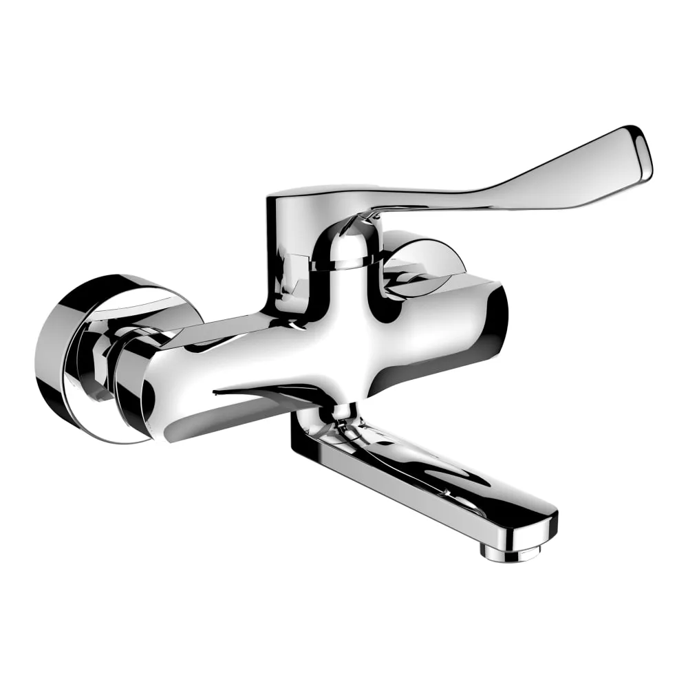 LAUFEN CITYPRO LIBERTY Wandmischer Liberty, Anschlussdistanz 134-166 mm, Ausladung 175 mm, Schwenkauslauf, mit Verschraubungen, Chrom #HF500922100694