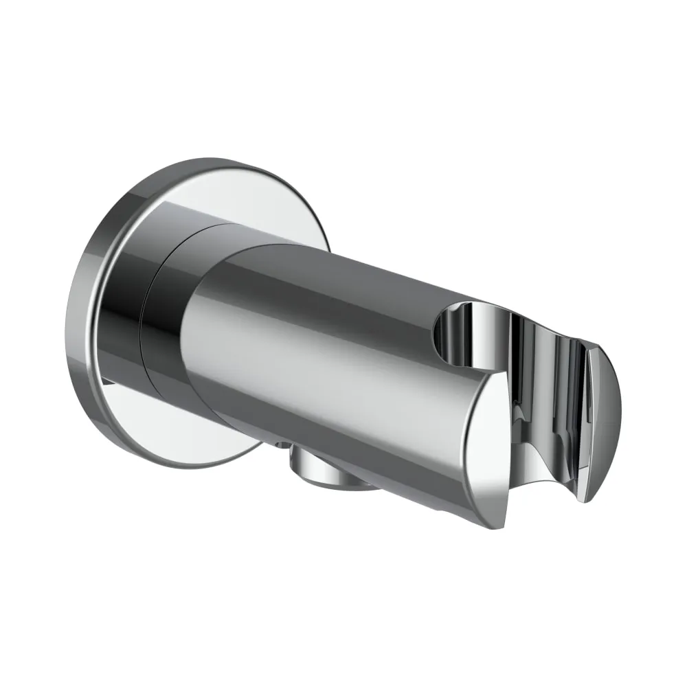 LAUFEN BRAUSEPROGRAMM Anschlussbogen für Handbrause, mit festem Halter, Ausladung 42 mm, mit Rückflussverhinderer, Vollmetall, Chrom #HF504778100000