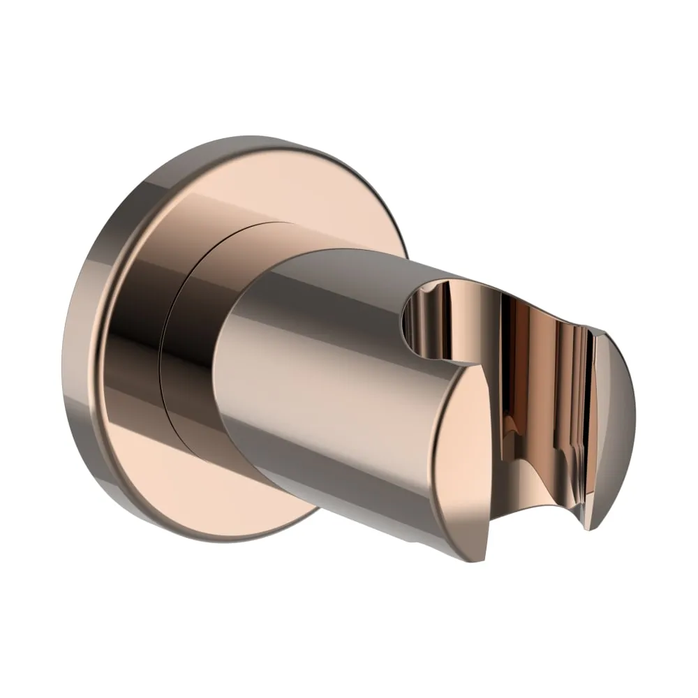 LAUFEN Fester Handbrausenhalter, Ausladung 42 mm, Vollmetall, PVD Rosegold #HF504779465000