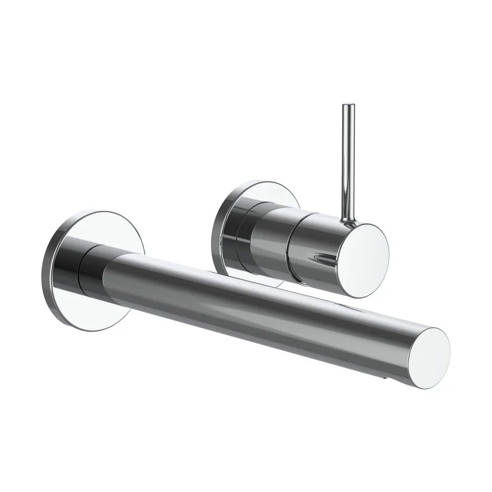 LAUFEN TWINPLUS SLIM Wandmischer zu Simibox 2-Point, Ausladung 195 mm, Festauslauf, Chrom #HF505470100000
