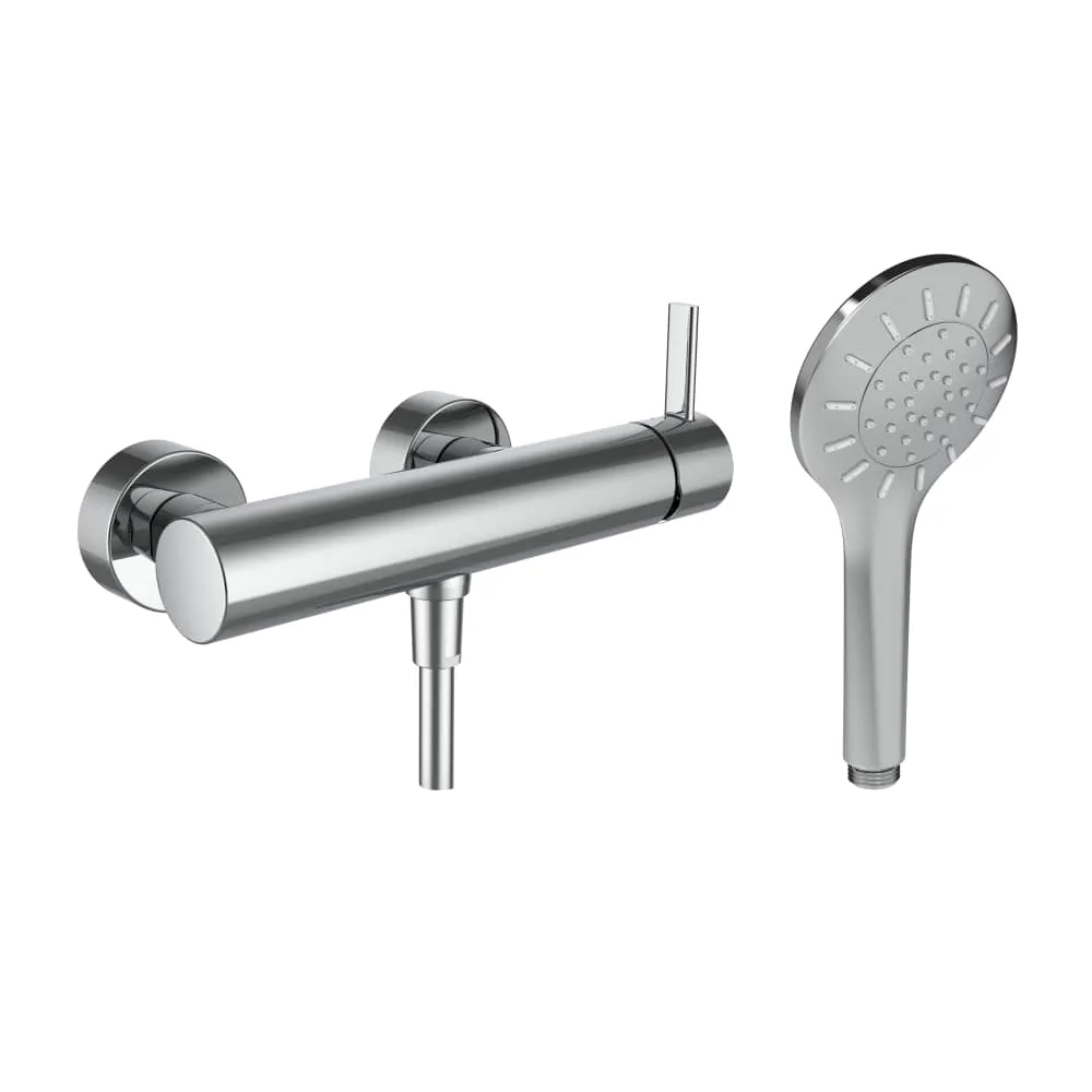 LAUFEN MEDA Duschenmischer, Anschlussdistanz 134-166 mm, mit Verschraubungen, mit Kunststoffschlauch 1500 mm, mit Handbrause MyTwin100 #HF506650100600