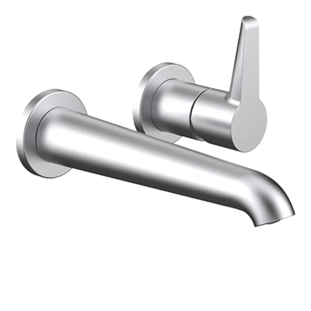 LAUFEN PURE Wandmischer zu Simibox 2-Point, Ausladung 180 mm, Festauslauf, PVD inox look #HF901722423000