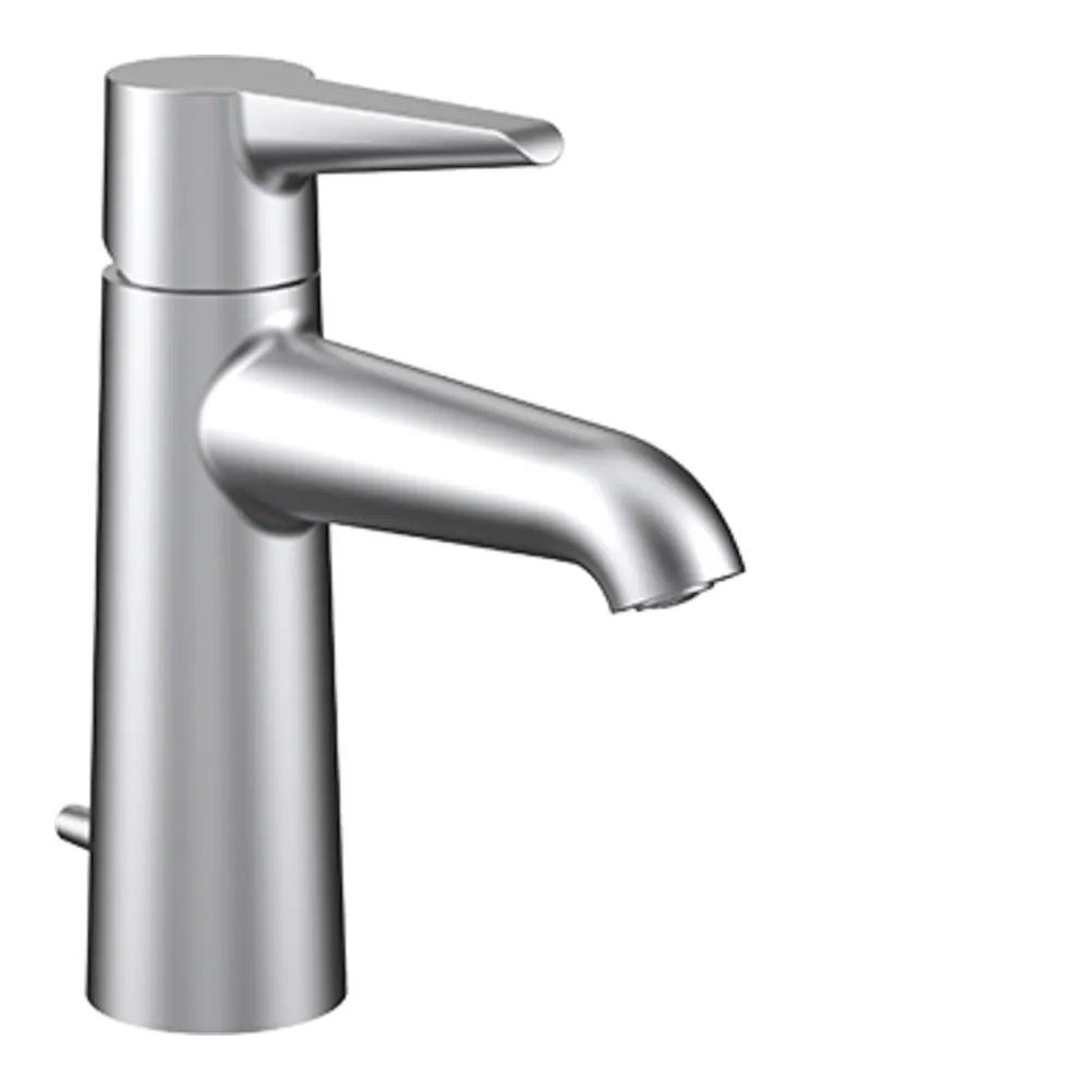 LAUFEN PURE Waschtischmischer, Ausladung 110 mm, Festauslauf, Eco+ Funktion, mit Ablaufventil, PVD inox look #HF901701423000