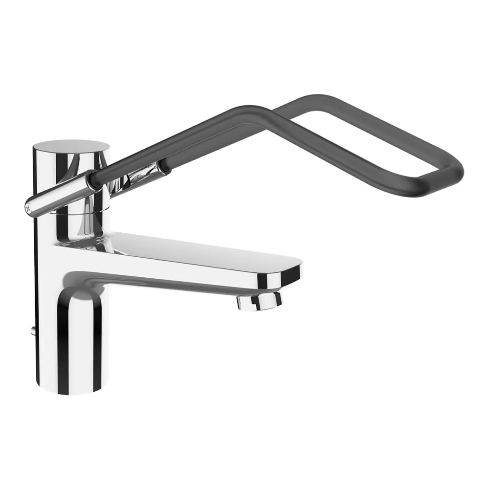 LAUFEN CLINIC Waschtischmischer, Ausladung 140 mm, Festauslauf, mit Ablaufventil, Chrom #HF941003100094