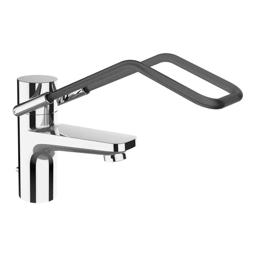 LAUFEN CLINIC Waschtischmischer, Ausladung 115 mm, Festauslauf, mit Ablaufventil, Chrom #HF941001100094