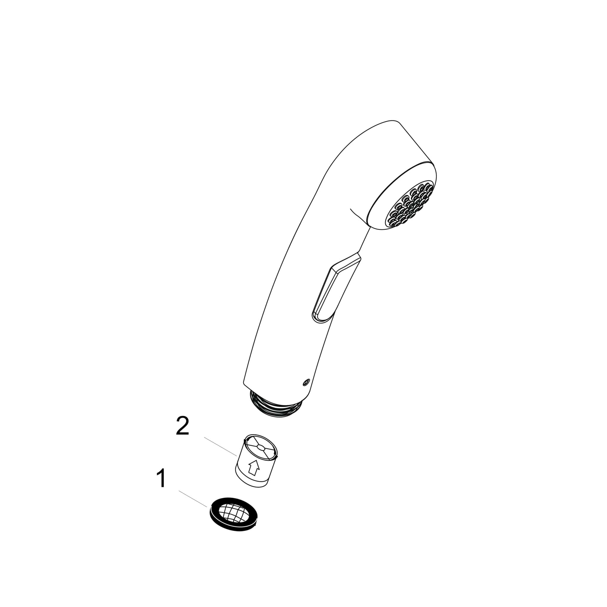 HANSGROHE Bidette Handbrause 1jet #28338000