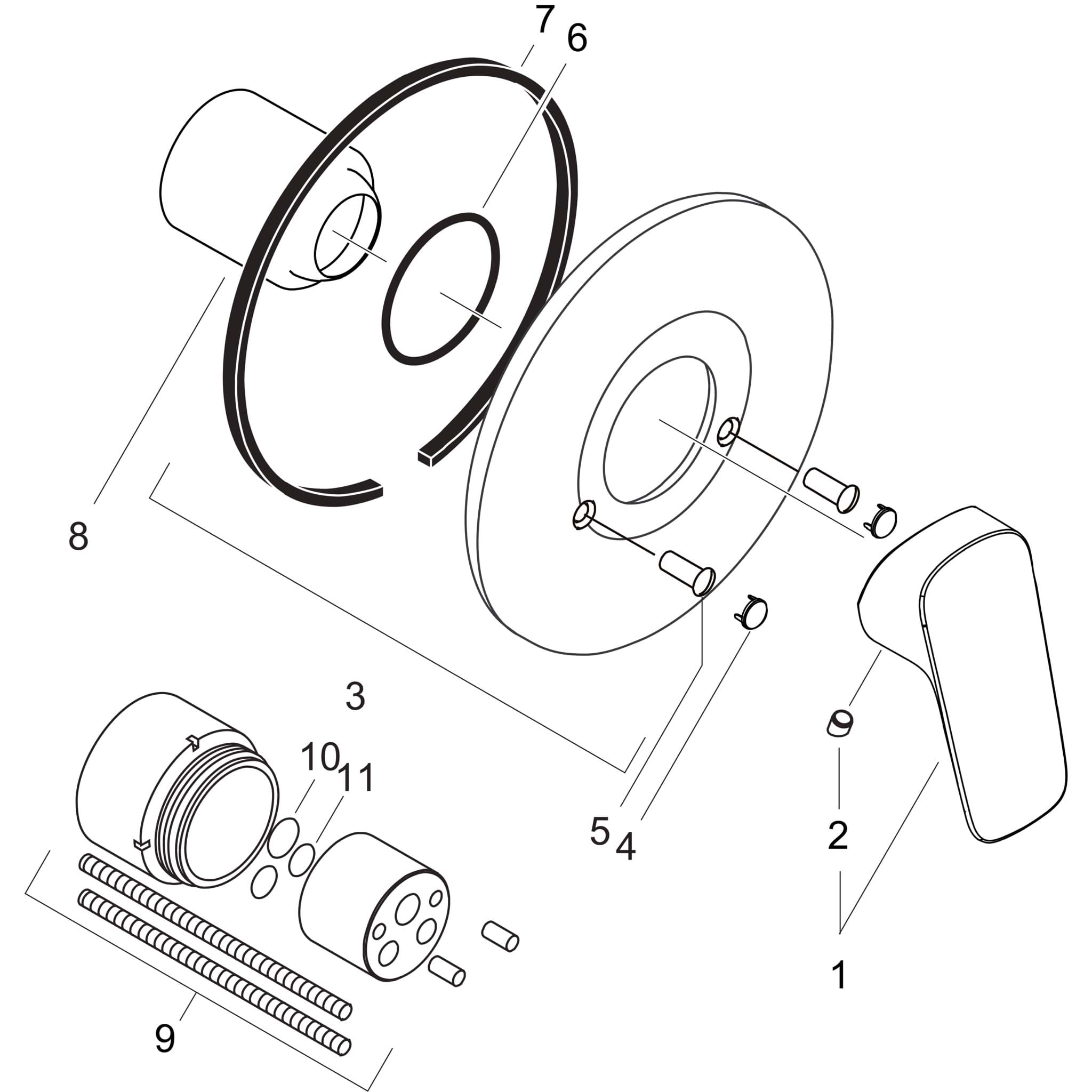 HANSGROHE Logis Brausemischer Set Unterputz #71666000