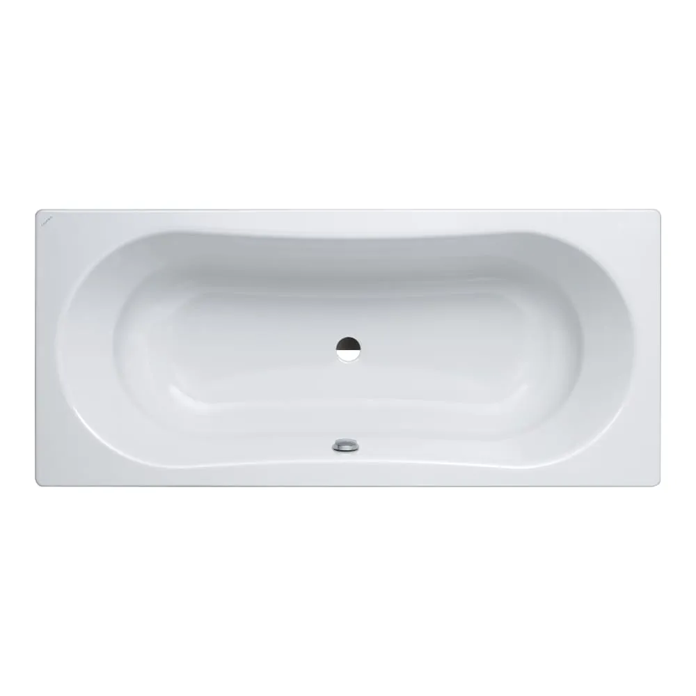 LAUFEN THALLIUM Badewanne, Einbauversion, mit Mittelablauf, Stahl emailliert (3 mm) 1800 x 800 x 420 mm #H2250900000401 - 000 - Weiß