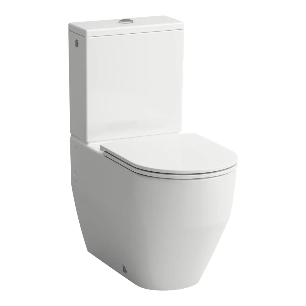 LAUFEN PRO WC-Sitz mit Deckel, abnehmbar, SLIM, verchromte Scharniere 445 x 370 x 45 mm #H8989650000001 - 000 - Weiß