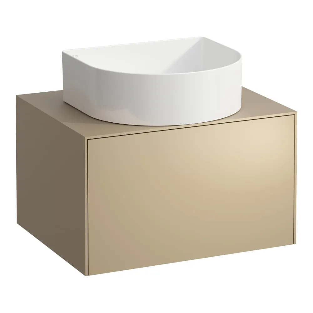 LAUFEN SONAR Schubladenelement, 1 Schublade, passend zu Waschtisch-Schalen H812340, H812341, H812342, H812343, Ausschnitt Mitte 575 x 455 x 340 mm #H4054010340421 - 040 - Gold (lackiert)