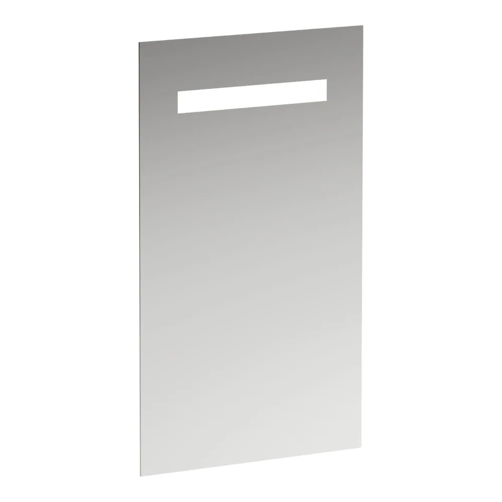 LAUFEN LEELO Spiegel, 450 mm, mit integrierter horizontaler LED-Beleuchtung, für Lichtschalter, Aluminiumrahmen, 4000K, IP44 450 x 40 x 800 mm #H4476119501441 - 144 - Spiegel