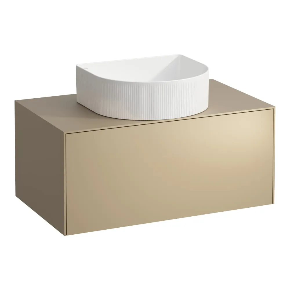 LAUFEN SONAR Schubladenelement, 1 Schublade, passend zu Waschtisch-Schalen H812340, H812341, H812342, H812343, Ausschnitt Mitte 775 x 455 x 340 mm #H4054110341401 - 040 - Gold (lackiert)