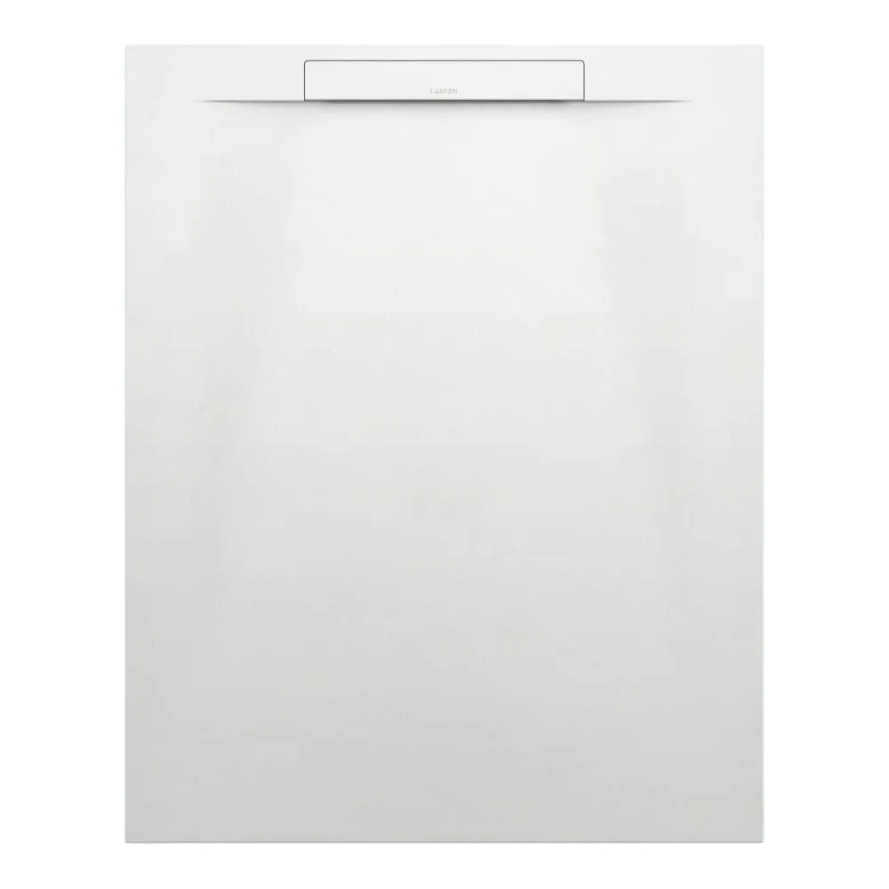 LAUFEN PRO S Duschwanne, aus Verbundwerkstoff Marbond, rechteckig, linearer Ablauf an kurzer Seite 1000 x 800 x 28 mm #H2101810790001 - 000 - Weiß
