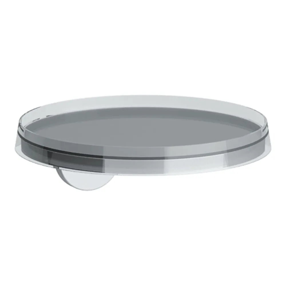 LAUFEN Kartell LAUFEN Wandablage, Ø 185 mm, inklusive Ablageschale 'disc' kristallklar 185 x 185 x 50 mm #H3853330040001 - 004 - Verchromt