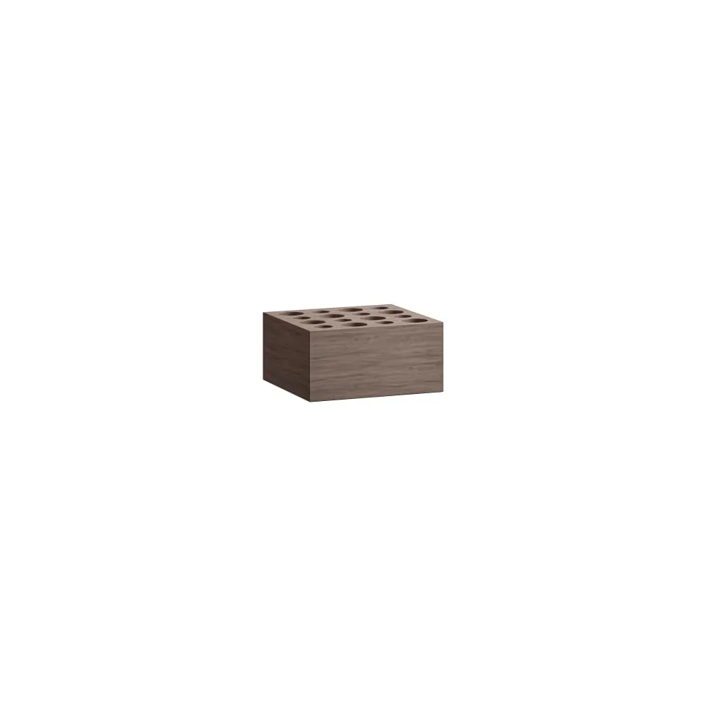 LAUFEN ASSIST Box, Amerikanischer Nussbaum, geölt, mit 16 Lochbohrungen, 12 und 17 mm 89 x 89 x 44 mm #H385AS06290001 - 629 - Nussbaum