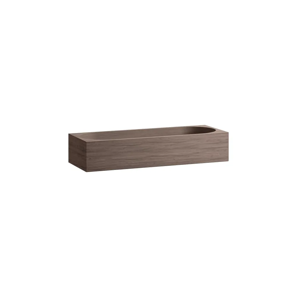 LAUFEN ASSIST Box, Amerikanischer Nussbaum, geölt, mit ovalem Ausschnitt 225 x 89 x 44 mm #H385AS06290011 - 629 - Nussbaum