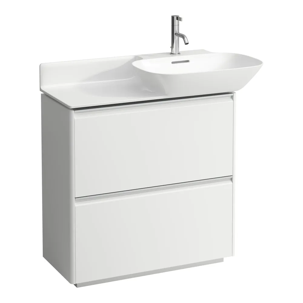 LAUFEN BASE Waschtischunterbau, 2 Schubladen, passend zu Waschtischen H813301, H813302 770 x 350 x 770 mm #H4030021102661 - 260 - Weiß matt