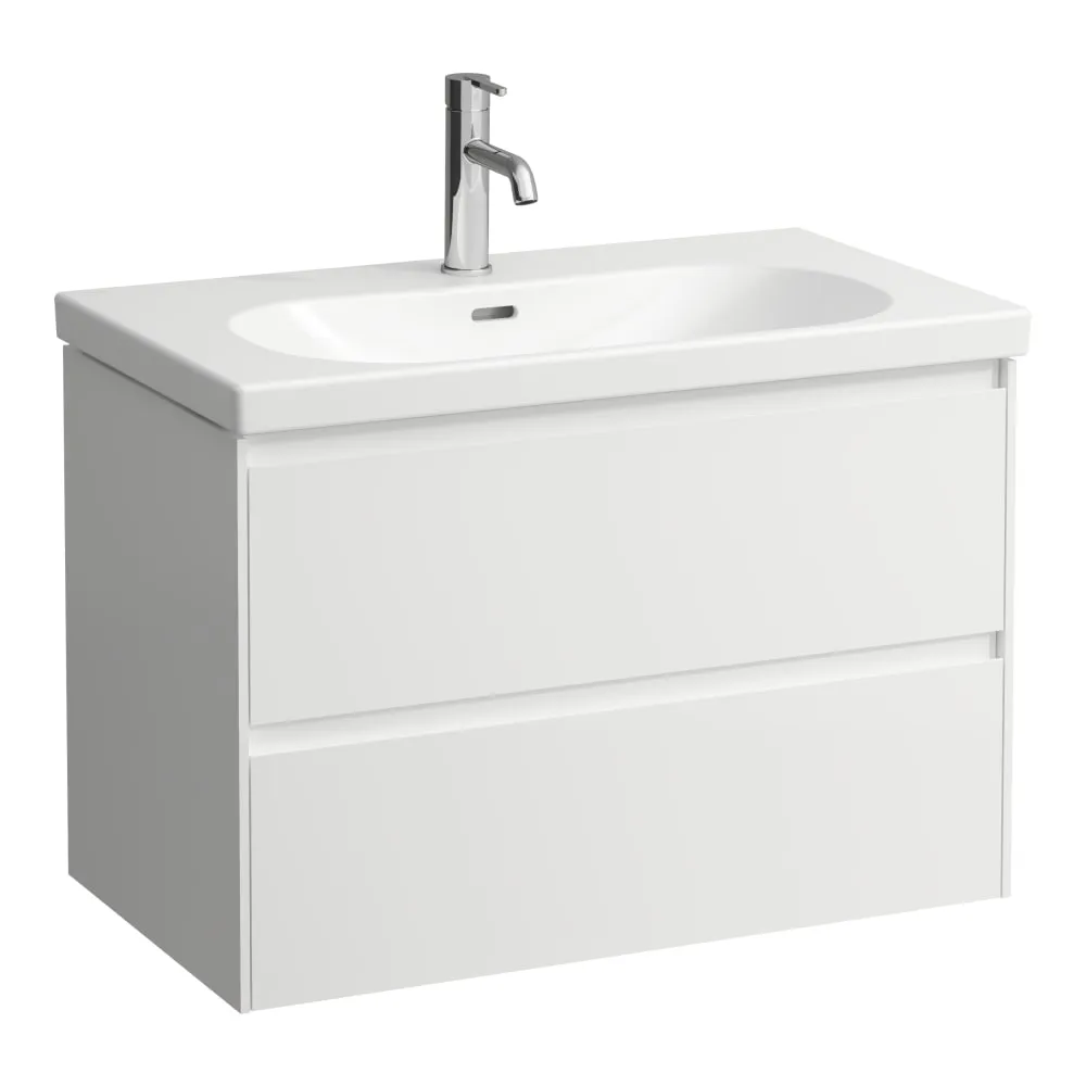 LAUFEN LANI Waschtischunterbau, 2 Schubladen, passend zu Waschtisch LUA H810087 LIVING CITY H817436, Kartell • LAUFEN H810336 785 x 450 x 515 mm #H4035521122611 - 260 - Weiß matt