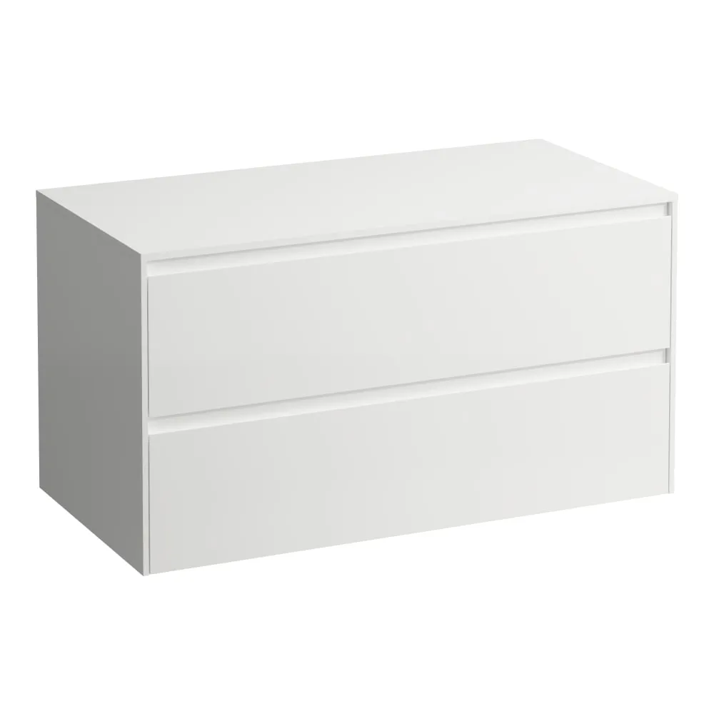 LAUFEN LANI Schubladenelement 1000, 2 Schubladen, ohne Ausschnitt, Abdeckplatte 12 mm 985 x 495 x 525 mm #H4043201122671 - 260 - Weiß matt