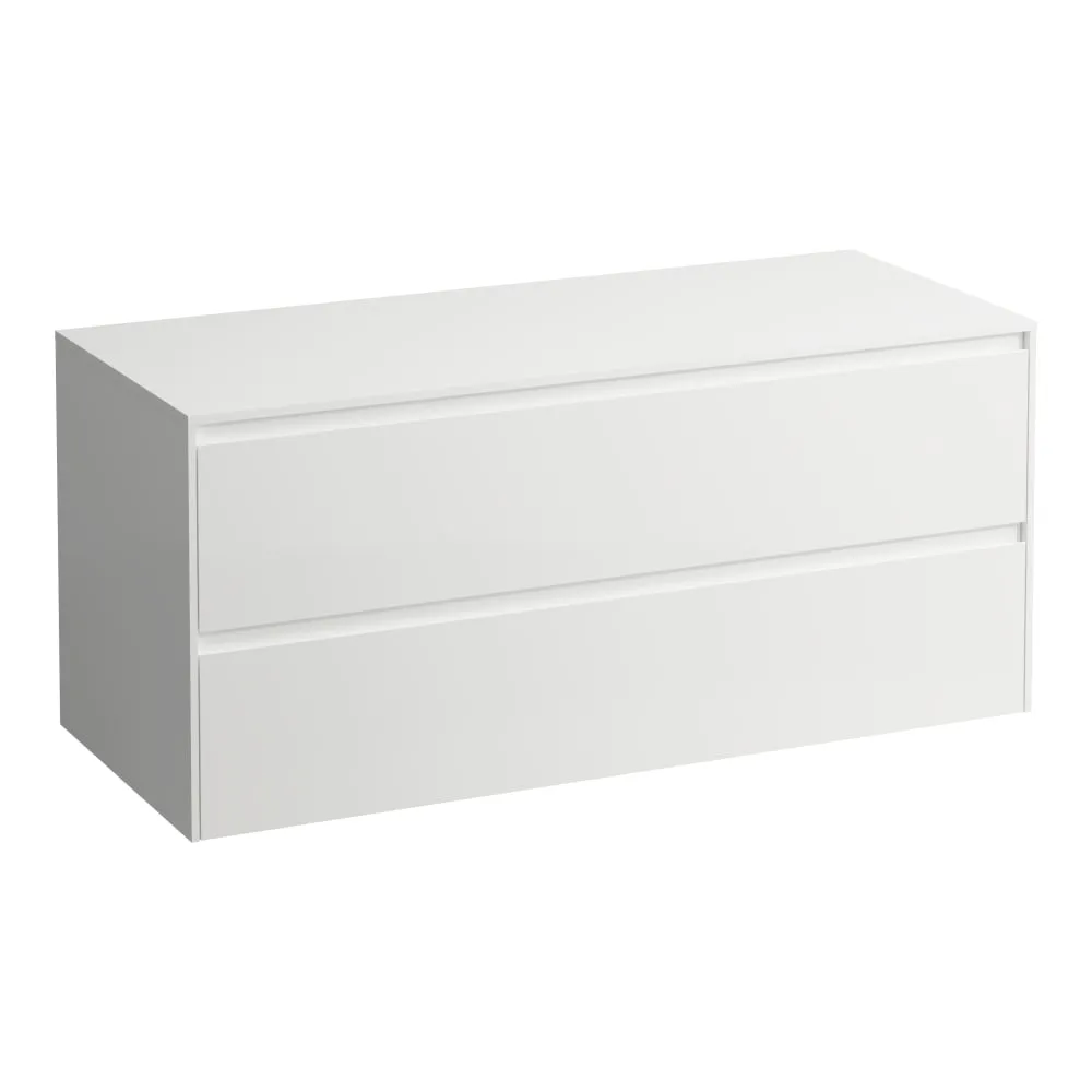 LAUFEN LANI Schubladenelement 1200, 2 Schubladen, ohne Ausschnitt, Abdeckplatte 12 mm 1180 x 495 x 525 mm #H4043301122671 - 260 - Weiß matt