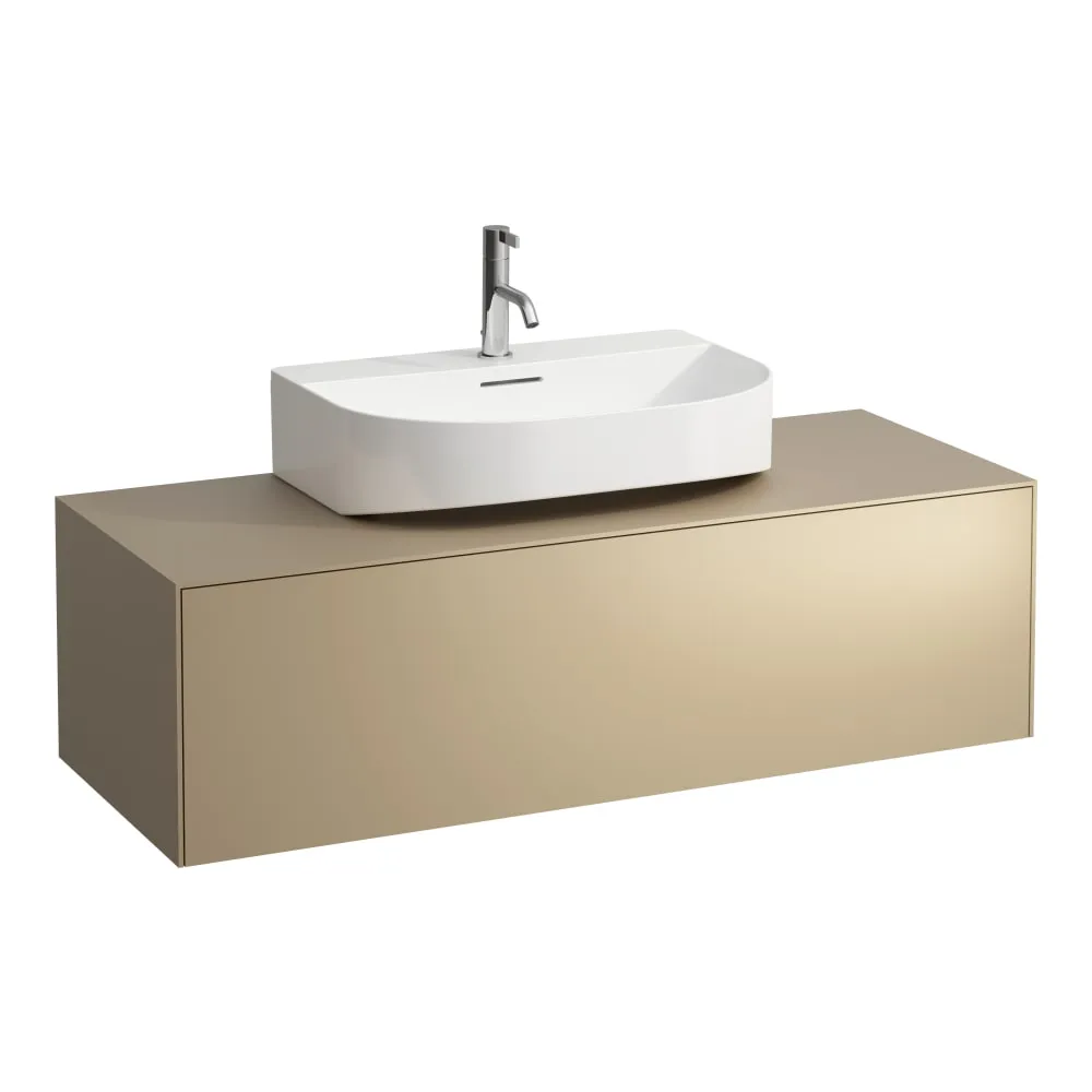 LAUFEN SONAR Schubladenelement, 1 Schublade, passend zu Aufsatzwaschtischen H816341, H816342 1175 x 455 x 340 mm #H4054510340421 - 040 - Gold (lackiert)