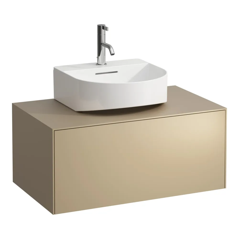 LAUFEN SONAR Schubladenelement, 1 Schublade, passend zu Aufsatzwaschtischen H816341, H816342, Ausschnitt Mitte 775 x 455 x 340 mm #H4054410340411 - 040 - Gold (lackiert)