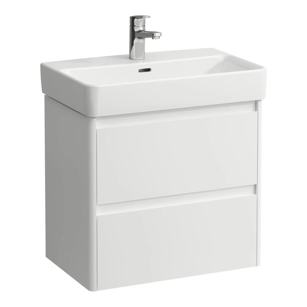 LAUFEN BASE 2.0 Waschtischunterbau 600, 2 Schubladen, passend zu Pro S Waschtisch H818959 / PRO X H818863 570 x 360 x 515 mm #H4112621082611 - 260 - Weiß matt