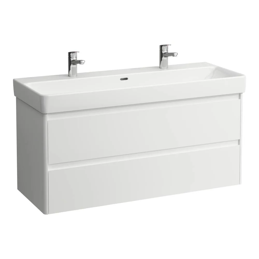 LAUFEN BASE 2.0 Waschtischunterbau 1200, 2 Schubladen, passend zu Pro S Waschtisch H814965 / PRO X 814861 1170 x 445 x 515 mm #H4113221082611 - 260 - Weiß matt