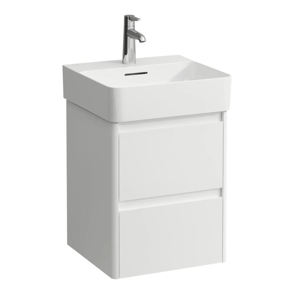 LAUFEN BASE 2.0 Waschtischunterbau 450, 2 Schubladen, passend zu VAL Waschtisch H815281 420 x 400 x 515 mm #H4113521082611 - 260 - Weiß matt