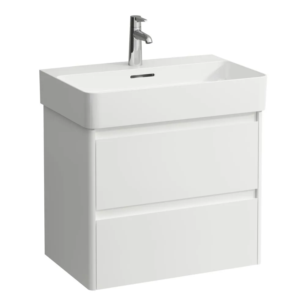 LAUFEN BASE 2.0 Waschtischunterbau 650, 2 Schubladen, passend zu VAL Waschtisch H810284 620 x 400 x 515 mm #H4113921082611 - 260 - Weiß matt
