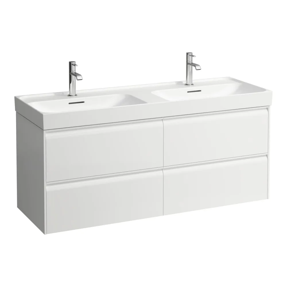 LAUFEN MEDA Waschtischunterbau 1300, 4 Schubladen, passend zu Waschtisch H814112 1285 x 450 x 515 mm #H4216440119901 - 260 - Weiß matt