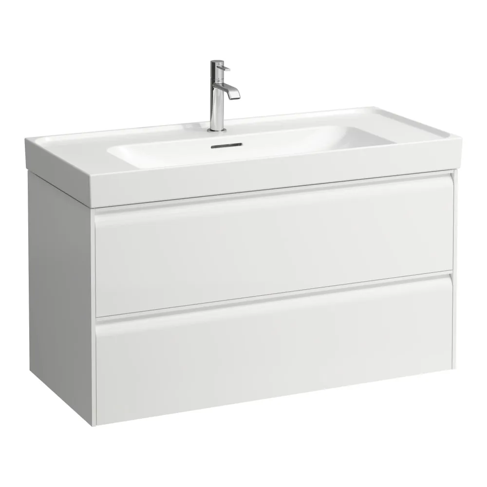 LAUFEN MEDA Waschtischunterbau 1000, 2 Schubladen, passend zu Waschtisch H810119 985 x 450 x 515 mm #H4216220114651 - 260 - Weiß matt