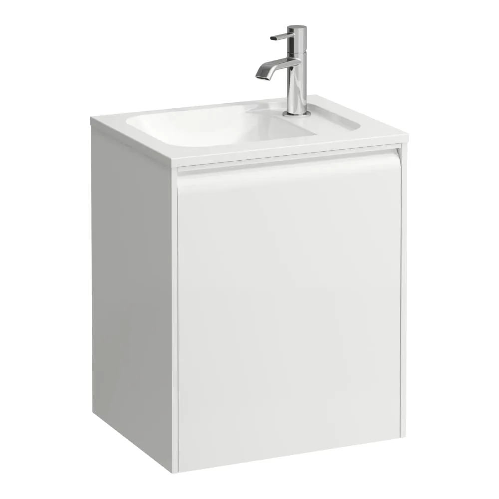 LAUFEN MEDA Waschtischunterbau 450, 1 Tür, Scharnier rechts, passend zu Marbond Waschtisch H814110 435 x 340 x 515 mm #H4216620112601 - 260 - Weiß matt