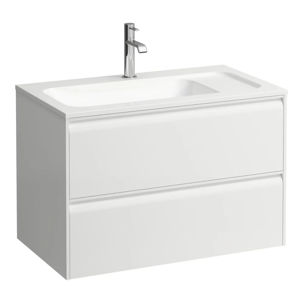 LAUFEN MEDA Waschtischunterbau 800, 2 Schubladen, passend zu Marbond Waschtisch H814117 770 x 440 x 505 mm #H4216820119991 - 260 - Weiß matt