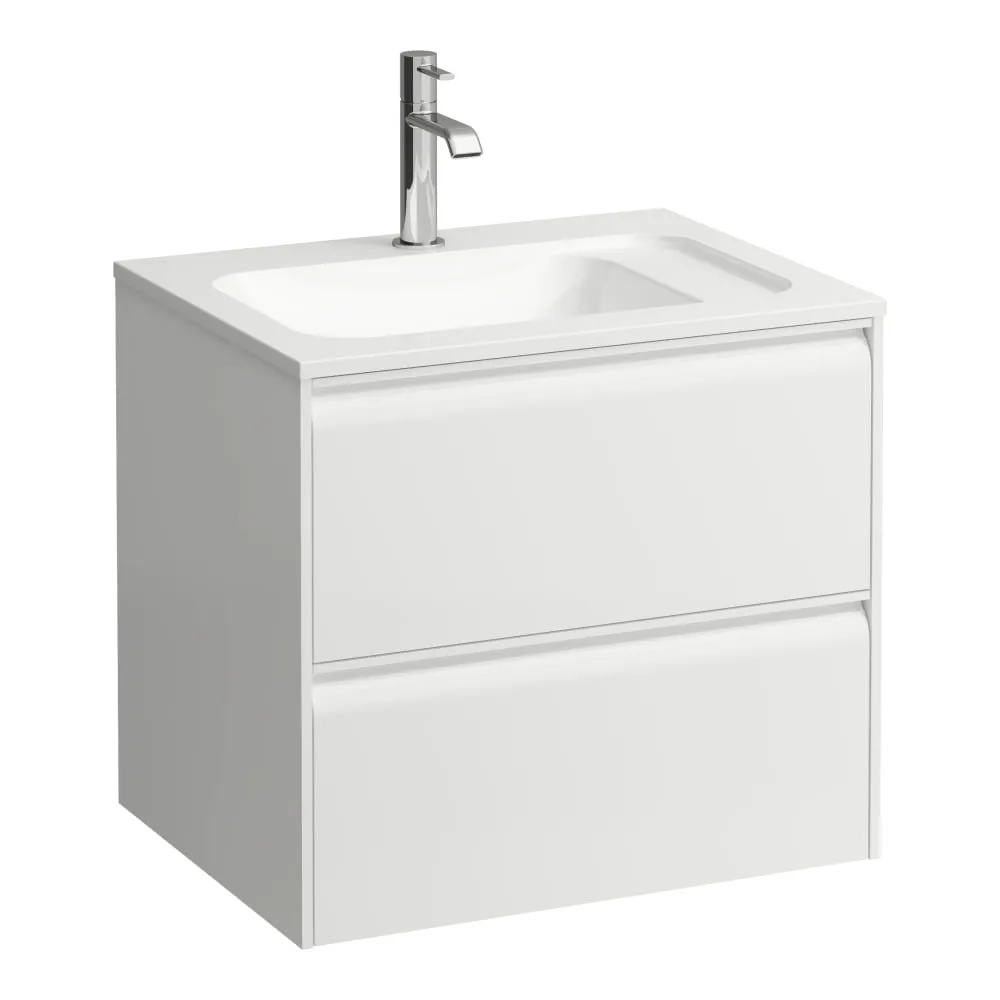LAUFEN MEDA Waschtischunterbau 600, 2 Schubladen, passend zu Marbond Waschtisch H814113 570 x 440 x 505 mm #H4216720112601 - 260 - Weiß matt