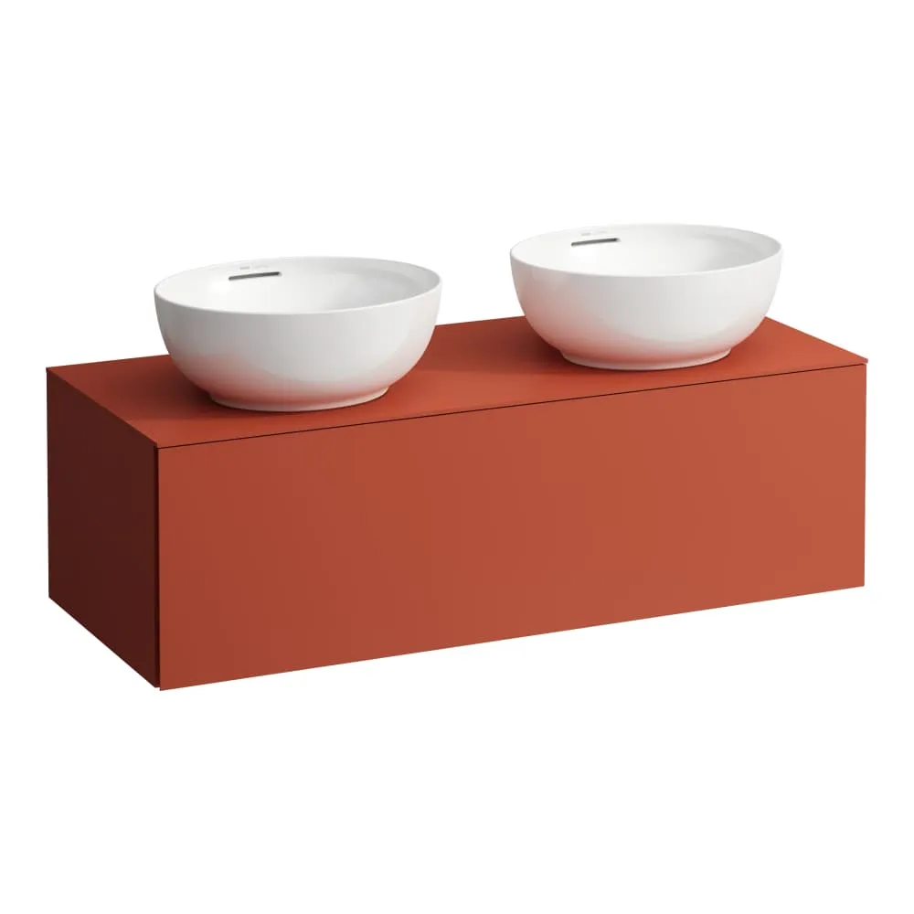 LAUFEN ILBAGNOALESSI Schubladenelement 1200, 1 Schublade, Ausschnitt links und rechts, passend zu Waschtisch H818975/6 1200 x 500 x 370 mm #H4303140974291 - 269 - Terracotta
