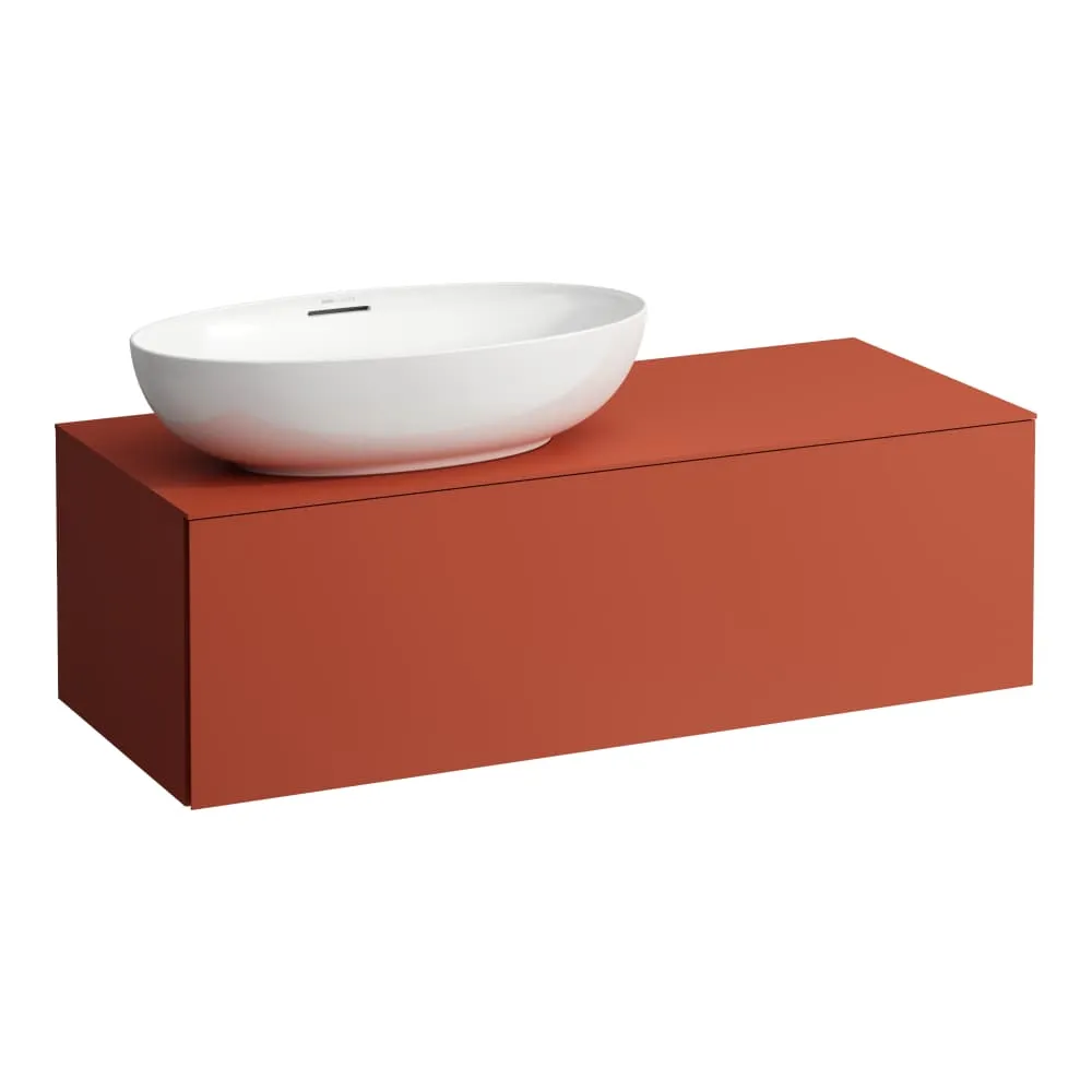 LAUFEN ILBAGNOALESSI Schubladenelement 1200, 1 Schublade, Ausschnitt links, passend zu Waschtisch H818975/6, H818977/8 1200 x 500 x 370 mm #H4303120974291 - 269 - Terracotta