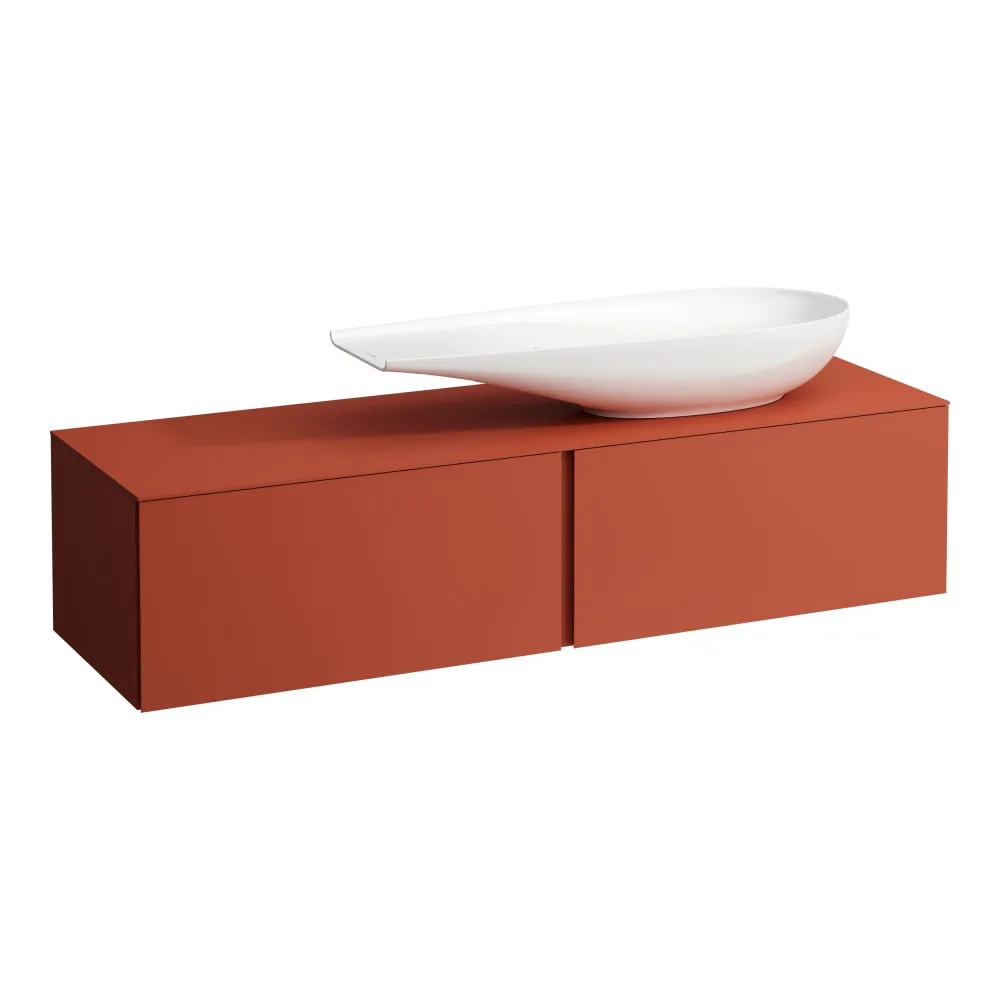 LAUFEN ILBAGNOALESSI Schubladenelement 1600, 2 Schubladen, Ausschnitt rechts, passend zu Waschtisch H818974 1600 x 500 x 370 mm #H4303430972701 - 269 - Terracotta