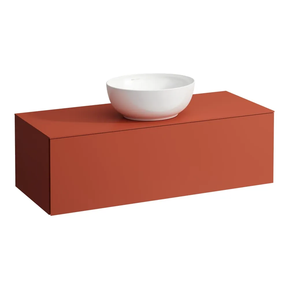 LAUFEN ILBAGNOALESSI Schubladenelement 1200, 1 Schublade, Ausschnitt mitte, passend zu Waschtisch H818975/6, H818977/8 1200 x 500 x 370 mm #H4303110972691 - 269 - Terracotta