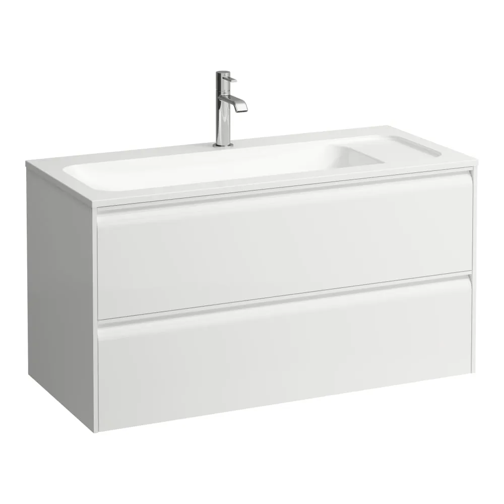 LAUFEN MEDA Waschtischunterbau 1000, 2 Schubladen, passend zu Marbond Waschtisch H814118 970 x 440 x 505 mm #H4216920114651 - 260 - Weiß matt