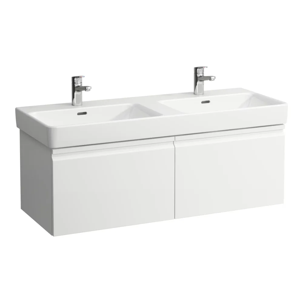 LAUFEN PRO S Waschtischunterbau, 2 Schubladen und Innenschubladen, inkl. Schubladen-Ordnungssystem, passend zu Waschtisch H814966 1160 x 450 x 395 mm #H4835640964801 - 463 - Weiß