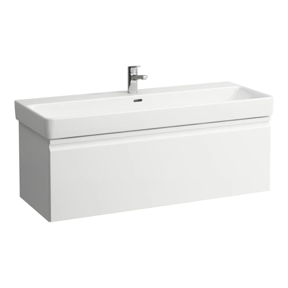 LAUFEN PRO S Waschtischunterbau, 1 Schublade und Innenschublade, inkl. Schubladen-Ordnungssystem, passend zu Waschtisch H814965 1160 x 450 x 395 mm #H4835620964751 - 463 - Weiß