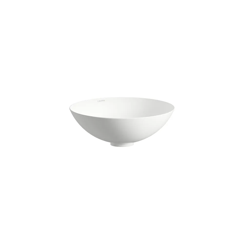 LAUFEN CLASSICS Waschtisch-Schale, aus Vitreon Stahl, ohne Armaturenbank, ohne Hahnloch, ohne Überlauf, inklusive Befestigungsset, Schaftventil 360 x 360 x 130 mm #H512CL20001121 - 000 - Weiß